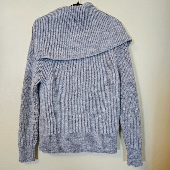 Contemporaine Sweater Women S Gray Exclusive Simons Chunky Ribbed Knit Oversized - Picture 2 of 16